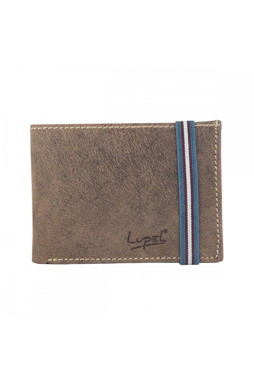 Portefeuille en cuir Lupel - Marron