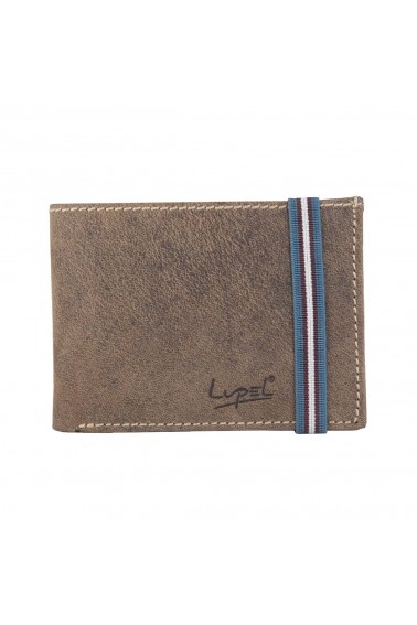 Portefeuille en cuir Lupel - Marron
