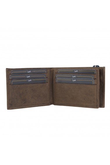 Portefeuille en cuir Lupel intérieur - Marron