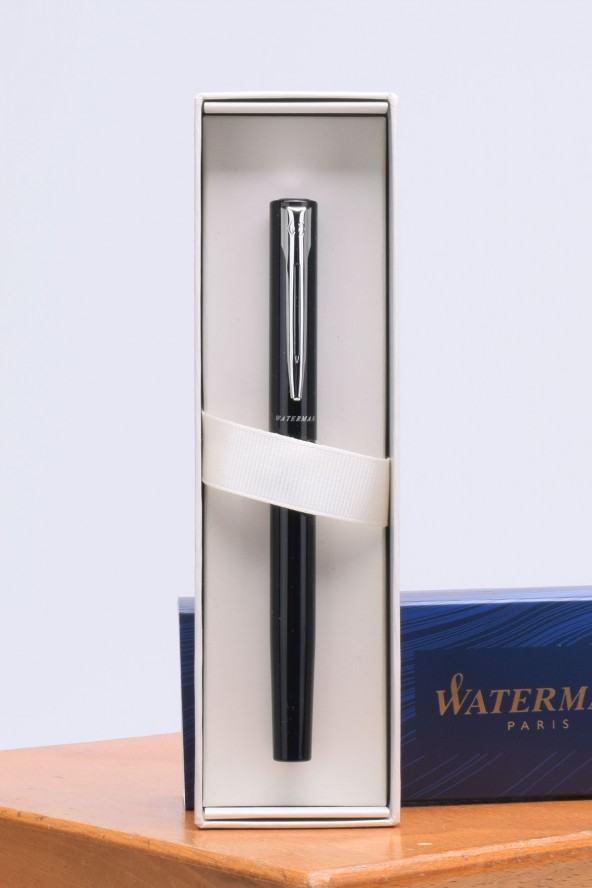 Stylo Roller Waterman Allure Noir laqué - Pointe Fine