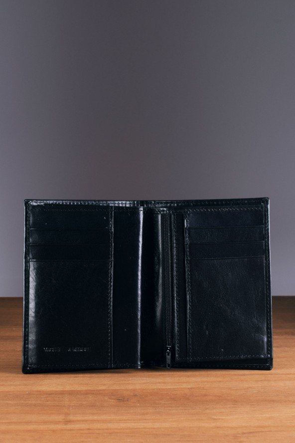 Portefeuille en cuir Spirit intérieur - Noir