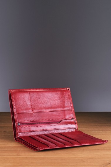 Portefeuille en cuir Spirit intérieur - Rouge