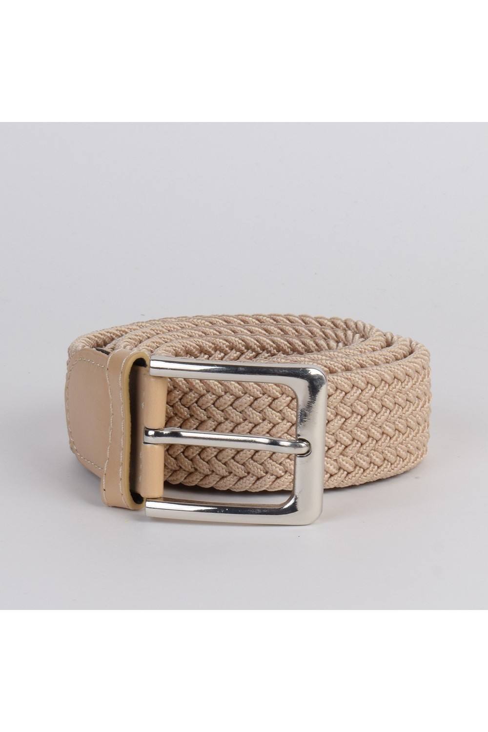 Ceinture tressée élastique ZSP-uni - Beige