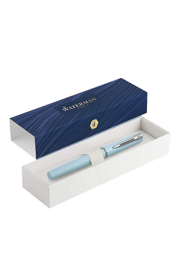 Stylo Plume Waterman Allure Bleu Pastel mat - Pointe Fine