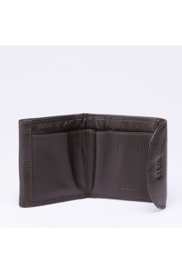 Porte-monnaie en cuir Rubre intérieur - Marron