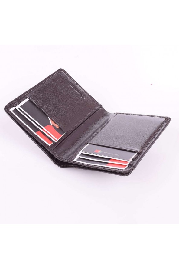 Porte-cartes en cuir Rubre intérieur - Marron