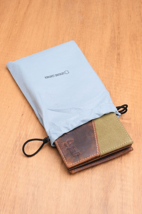 Portefeuille en cuir Lupel - Marron