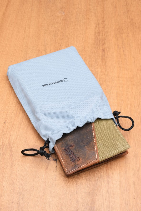 Portefeuille en cuir Lupel - Marron