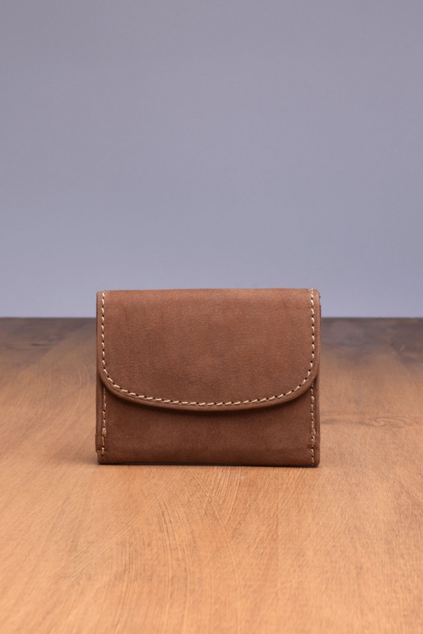 Porte-cartes en cuir Lupel dos - Marron