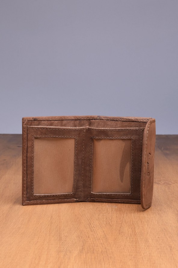 Porte-cartes en cuir Lupel intérieur - Marron